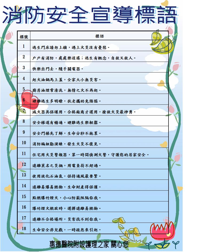 消防安全宣導標語圖片